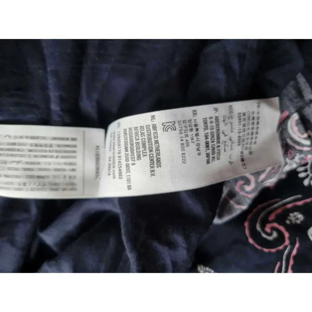 Abercrombie & Fitch women's multicolor paisley pattern short sleeve dress - xsp - Picture 6 of 9